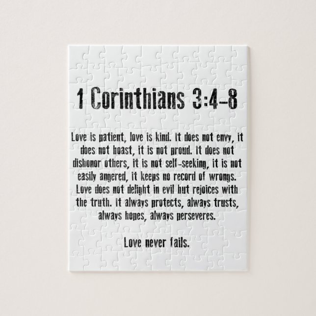 Liebe ist geduldig puzzle (Vertikal)