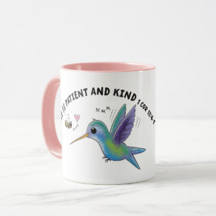 Liebe ist geduldig süße Biene und Kolibri-Schrifts Tasse