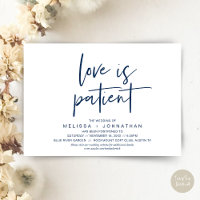 Liebe ist geduldig, verändern Sie unseren Hochzeit