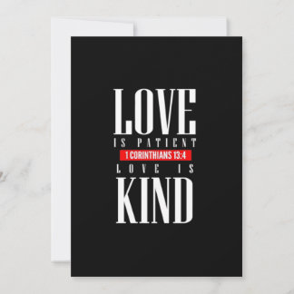Liebe ist geduldig Zeitloser inspirierender Stil Feiertagskarte