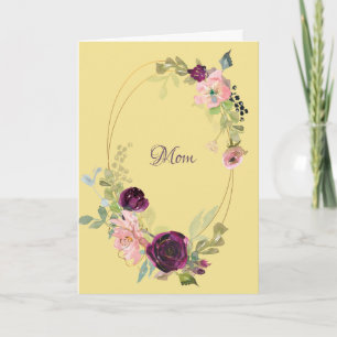 Liebe ist Geduldige Violette Rose Muttertags-Karte Karte