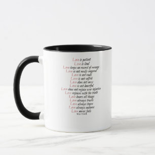 Liebe ist geduldiger eleganter Stil Tasse