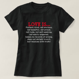 Liebe ist geduldiger und gesunder Christlicher T - T-Shirt