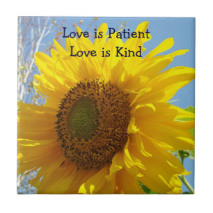 Liebe ist Geduldiges Geschenk Liebe ist Kind Sonne Fliese