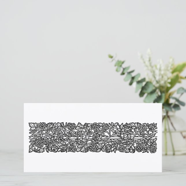 Liebe ist genug Grenze (von William Morris) Karte (Stehend Vorderseite)