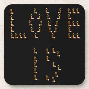 Liebe ist getränkeuntersetzer