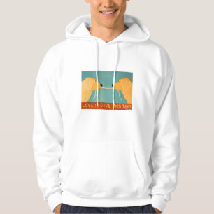 Liebe ist Give and Take - Goldens - Stephen Huneck Hoodie