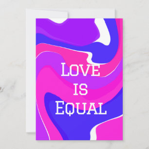 Liebe ist gleich stolz Monat Juni LGBTQ blau lila  Einladung