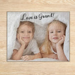 Liebe ist Grand! Grandkids-Foto Puzzle<br><div class="desc">Große Großeltern Geschenk!</div>
