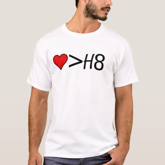 Liebe ist größer als Hass T-Shirt (Vorderseite)