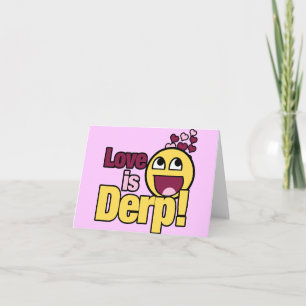 Liebe ist Herp Derp Feiertagskarte