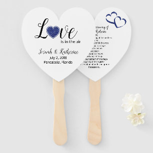 Liebe ist im Air Blue Heart Program Fan Fächer