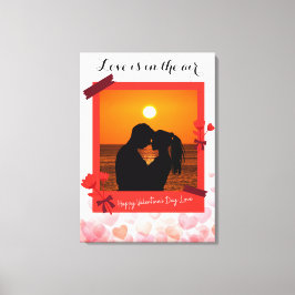 Liebe ist im Air Custom Foto Couple & Text Leinwanddruck