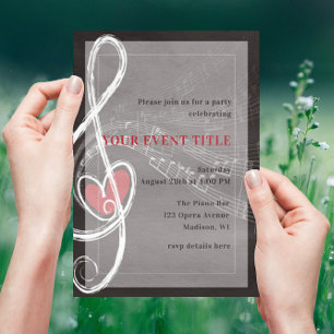 Liebe ist im Air Music Themed Party Einladung