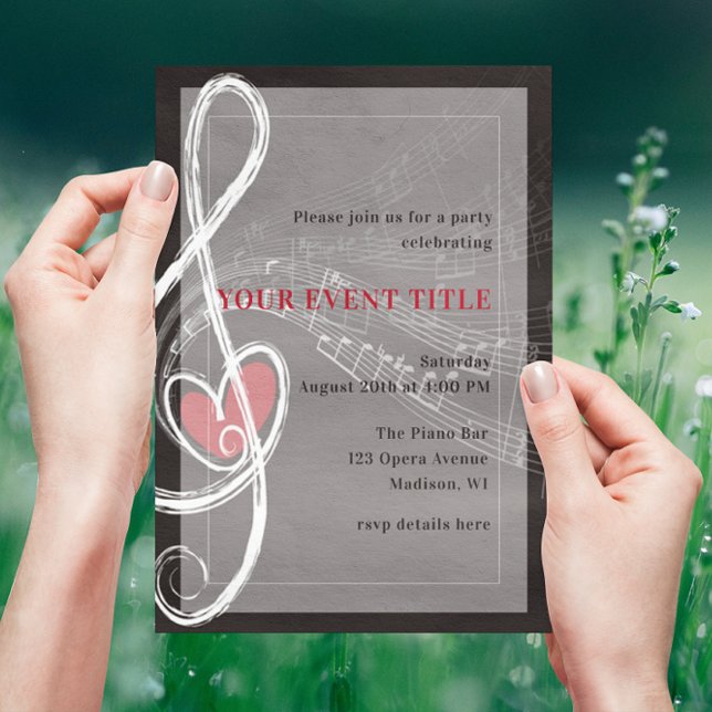 Liebe ist im Air Music Themed Party Einladung (Von Creator hochgeladen)