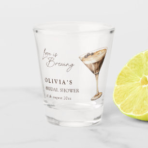 Liebe ist im Anflug Espresso Martini Brautparty Schnapsglas