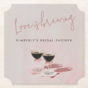 Liebe ist im Anflug Espresso Martini Brautparty Se Untersetzer