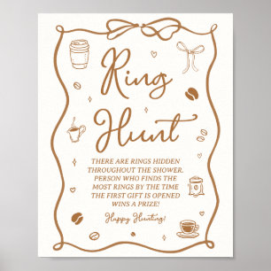 Liebe ist im Anflug Junggesellinnen-Abschied Ring- Poster