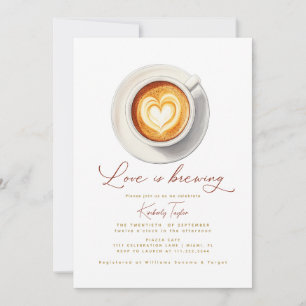 Liebe ist im Anflug Kaffeetasse Brautparty Einladung