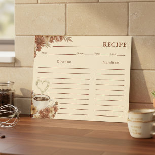 Liebe ist im Aufbruch Braune Florale Kaffee Rezept