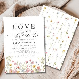 Liebe ist im Bloom Summer Wildblume Brautparty Einladung