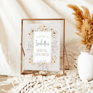 Liebe ist im blühenden Brautparty der modernen Wil Poster