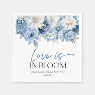 Liebe ist im blutdruckblauen blauen Brautparty Serviette