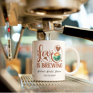 Liebe ist im Brausebad Hochzeit Romantisches Herz Tasse