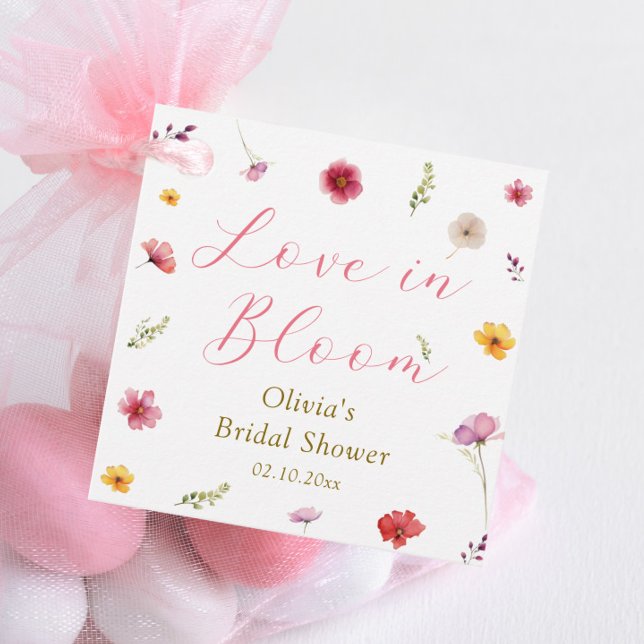 Liebe ist im Brautparty Bloom Geschenkanhänger (Von Creator hochgeladen)