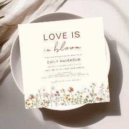 Liebe ist im Brautparty Bloom Wildblume Einladung