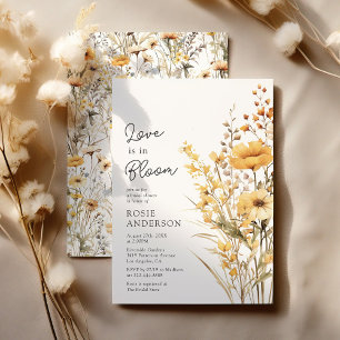 Liebe ist im Brautparty Bloom Wildblume Einladung