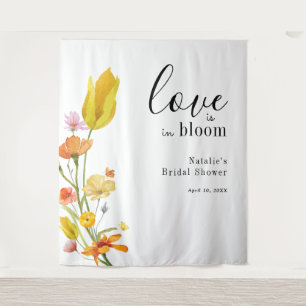 Liebe ist im Brautparty der Bloom Spring Wildblume Wandteppich