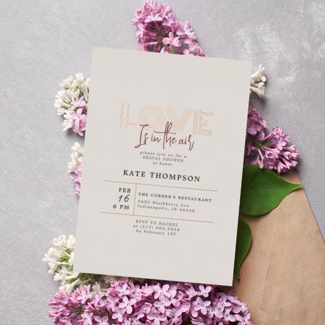 Liebe ist im Brautparty des Valentinstag Folieneinladung (Von Creator hochgeladen)