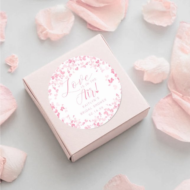 Liebe ist im Brautparty des Valentinstag Runder Aufkleber (Von Creator hochgeladen)