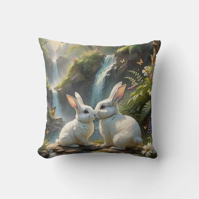 Liebe ist im Fur-Throw-Kissen Kissen (Vorderseite)