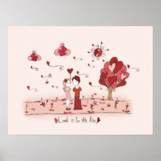 Liebe ist im Luftplakat Poster