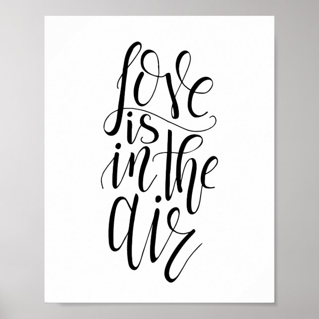 Liebe ist im Luftplakat Poster (Vorne)