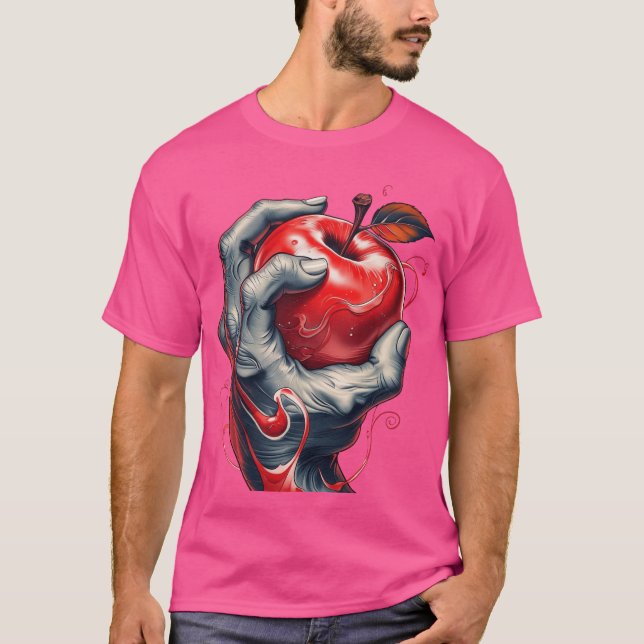 Liebe ist im Squeeze: Tattoo-Inspiriert Red Apple T-Shirt (Vorderseite)
