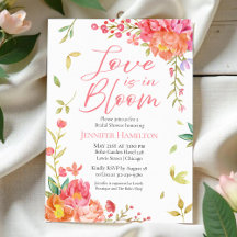 Liebe ist in Bloom | Aquarellfarbenes Brautparty