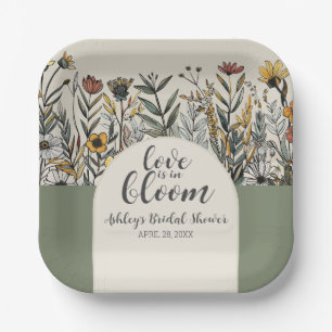 Liebe ist in Bloom - Boho Blume Brautparty Pappteller