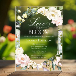 Liebe ist in Bloom | Boho Floral Brautparty Acryleinladungen