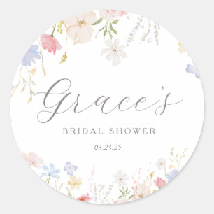 Liebe ist in Bloom Brautparty Gefälligkeitstags Runder Aufkleber