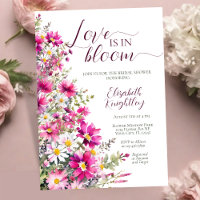 Liebe ist in Bloom Bright Pink Blume Brautparty