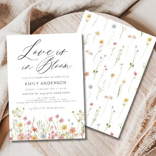 Liebe ist in Bloom Garden Wildblume Brautparty Einladung