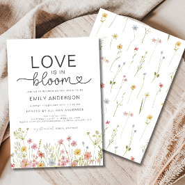 Liebe ist in Bloom Garden Wildblume Brautparty Einladung