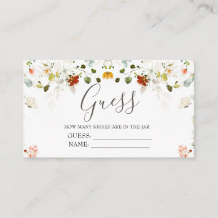 Liebe ist in Bloom Guess Wie viele Spiel Begleitkarte