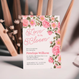 LIEBE IST IN BLOOM HÜBSCH PINK WILD-ROSE EINLADUNG
