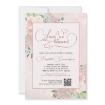 Liebe ist in Bloom Pink Brautparty QR Code