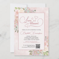 Liebe ist in Bloom Pink Brautparty QR Code