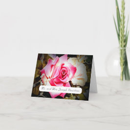 Liebe ist in Bloom Pink Rose geklappt Danke Karte